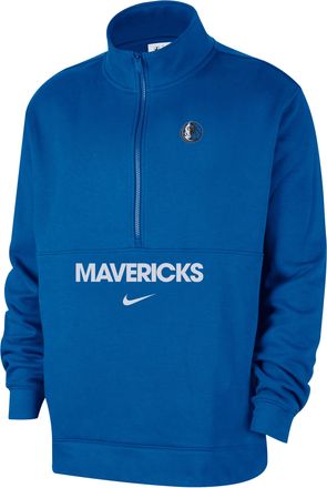 Nike Dallas Mavericks Club Courtside Nike Mens NBA 1/2-Zip Top in Blue | FZ7713-480