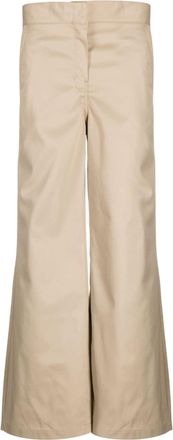 Palm Angels reversed waistband chino pants - women - Cotton/Polyester/Cotton/Polyester - M - Brown
