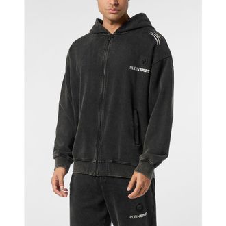 Plein Sport Hoodie Sweatjacket Men in Black at Nordstrom, Size Xxx-Large
