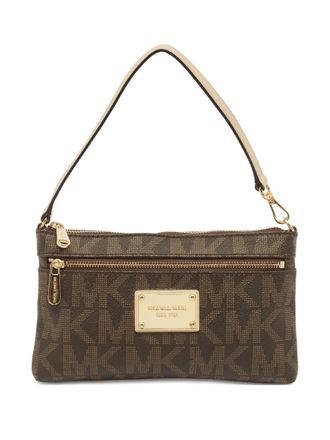 Michael Michael Kors monogram-pattern shoulder bag - Brown