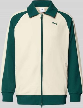 Puma Trainingsjacke mit Zweiwege-Reißverschluss in Offwhite, Größe XXL