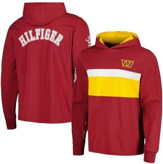 Tommy Hilfiger Mens Tommy Hilfiger Burgundy Washington Commanders Morgan Long Sleeve Hoodie T-Shirt at Nordstrom, Size X-Large