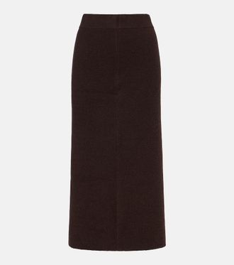 Jardin Des Orangers Wool and cashmere pencil skirt