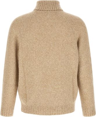 Brunello Cucinelli Mens Beige Virgin Wool Cardigan Clothing