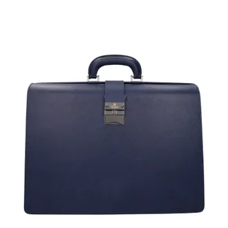 Pineider Herens Werktassen blauw leer