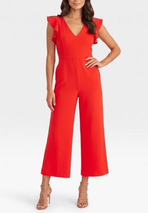 Rachel Roy Kate Ruffle Sleeve V-Neck Jumpsuit