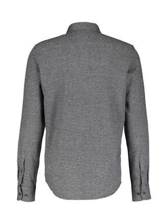 Lerros Langarmhemd LERROS LERROS Baumwollhemd mit Button-down-Kragen, Herren, Gr. S, Normalgr&ouml;ssen, schwarz, 100% Baumwolle, Hemden Langarmhemd