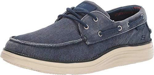 Skechers Status Lorano Chaussures Bateau Homme Bleu (Navy