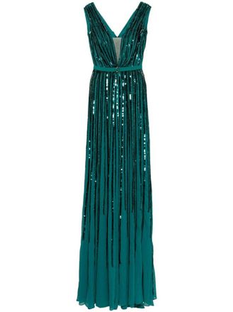 Saiid Kobeisy Sequin Long Dress