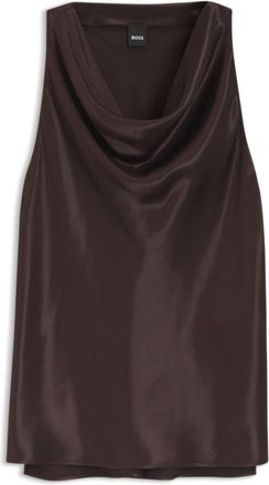 BOSS Cowl-neck satin blouse