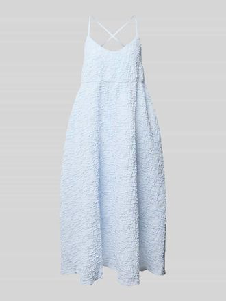 Copenhagen Muse Midikleid mit Strukturmuster Modell CRISTINA in Hellblau, Gr&ouml;&szlig;e XL