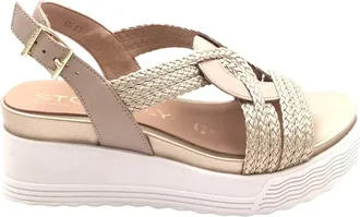 Stonefly Stonefly, Schoenen, Dames, Beige, 38 EU, Leer, Parky 24 Wedge Sandaal