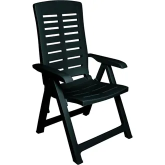 Dmora Dmora Fauteuil Pliant Multi-positions, Made In Italy, 60 X 61 X 109 Cm, Couleur Verte