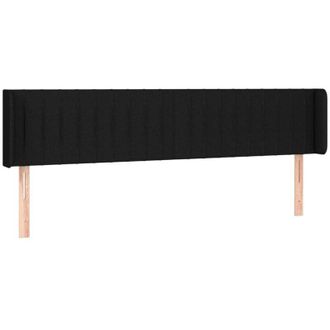 vidaXL vidaXL Testiera ad Orecchio Nera 163x16x78/88 cm in Tessuto