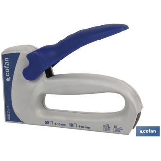 cofan Grapadora Manual Duo 53-13/4 6 8 10mm, Grapadora Manual, Modelo D&uacute;o, Para Grapas N&ordm; 53 Y N&ordm; 13, Desde 4 Hasta 10 Mil&iacute;metros De Longitud. Se Adaptan A 