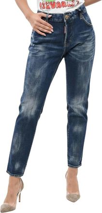 Dsquared2 Blue Straight High Rise Jeans