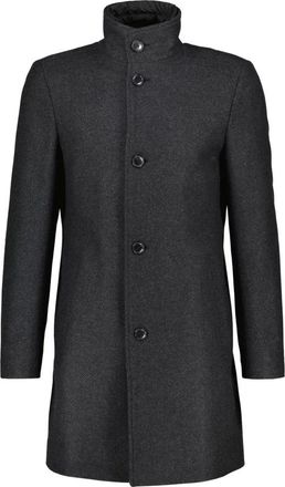 HUGO BOSS Enkelrij jas - Heren - Mantel - Grijs - S - Jassen