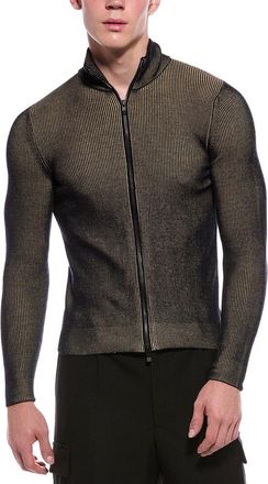 Slowear Slowear Wool-Blend Ribbed Zip Jacket