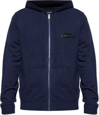 Zadig&Voltaire Wollen Sweatshirt - Heren - Vesten met rits - Blauw - M - Wol - Hoodies & sweatvesten