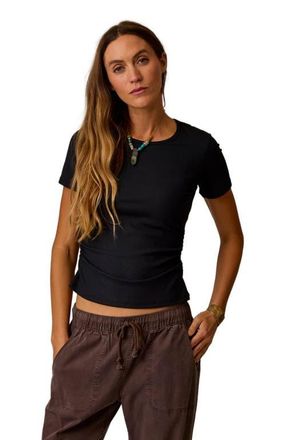 Carve Designs Vega Rib Tee 2.0 in Black at Nordstrom, Size Xx-Small
