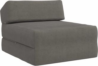vidaXL Sof&aacute; Cama Plegable Gris Claro 60 X 70 X 41 Cm Tela Vidaxl