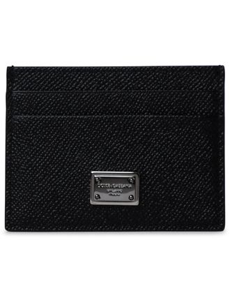 Dolce & Gabbana Black Lear Dauphine Kartenhalter