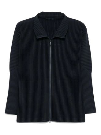 Homme Plissé Issey Miyake pleated shirt jacket - Blue