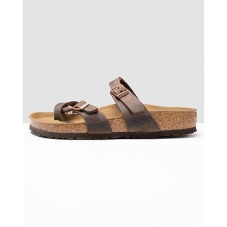 Birkenstock Mayari Oiled Leather Womens Sandals - Brown - Size UK 7.5