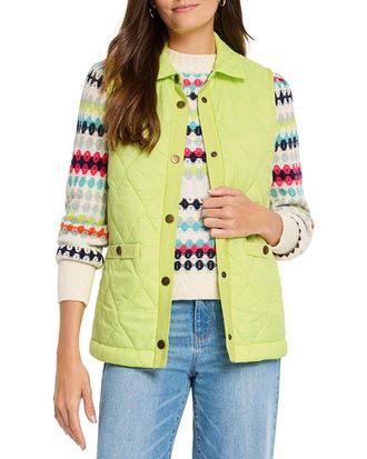 Nic+Zoe Nic+Zoe Knit Trim Puffer Vest