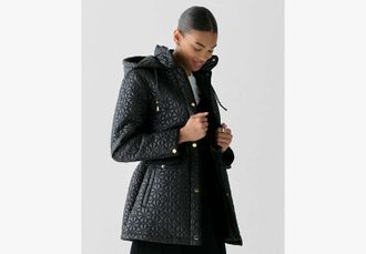 Kate Spade New York Quilted Spade Floral Coat