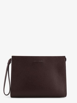 Orciani Clutch in pelle martellata con logo frontale - ORCIANI - gender_Man