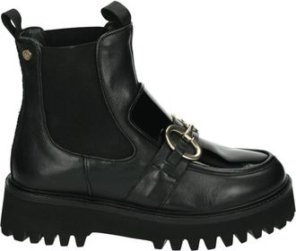 Copenhagen Shoes Western Stijl Zwarte Leren Laars - Dames - Chelseaboots - Zwart - 37 EU - Leer - Schoenen