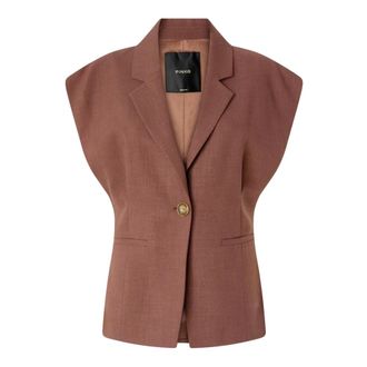 Pinko Vests, female, Brown, Size: 2XS Floella Vest