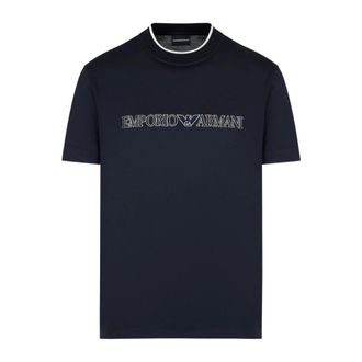 Emporio Armani Blauw korte mouw T-shirt 3D1Td 41Juvz 09R0 - Heren - T-shirts - Blauw - XS - Tops