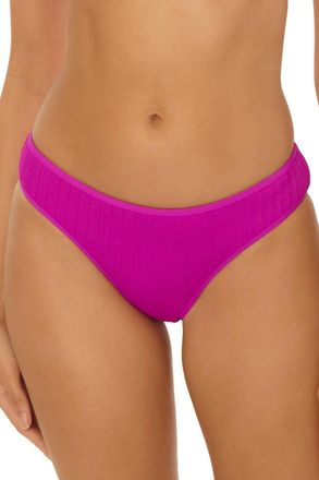 BECCA by Rebecca Virtue Crinkle Crush Hipster Bikini Bottom In Hibiscus