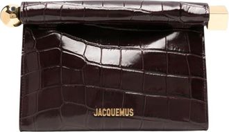 Jacquemus Le Sac Rond Carre - Dames - Clutches - Bruin - ONE Size - Katoen - Tassen