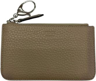 Fendi Pre-owned Coin Case - Dames - Vintage Accessoires - Beige - ONE Size - Leer - Vintage