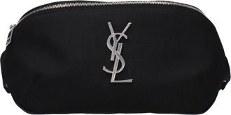 Saint Laurent Herrens G&uuml;rtel und Taschen aus schwarzem Stoff