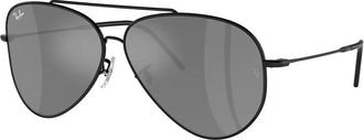 Ray-Ban Aviator Reverse Grey Mirror Silver Pilot Unisex Sunglasses RBR0101S 002/GS 59