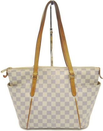 Louis Vuitton White Damier Azur Handbag Tote Bag (Pre-Owned)