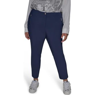 Karl Lagerfeld Double Zip Pants in Naval Academy at Nordstrom, Size 16W