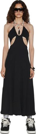 Dsquared2 Black Halter Neck Maxi Dress