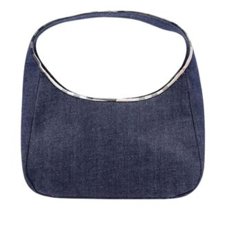 Burberry Pre-owned Shoulder Bags, female, Blue, Size: ONE SIZE Pre-owned Vintage Denim Shoulder Bag