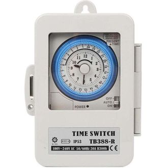 OEM Minuterie Mecanica - 24 Horas - Ip44 - 100-250 V Ca - 20 A - Para Calentador Iluminacion Riego - 1 Unidad