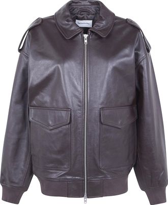 Frankie Shop Viper Leather Jacket