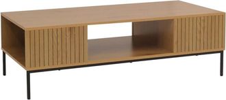 Hhg Hhg - Estanter&iacute;a Tv 294, Soporte Tv Mesa Baja Mueble Tv Estante, Melamina Mdf 39x120x60cm, Natural