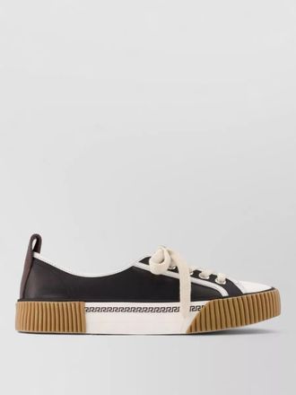 Versace sneakers smooth calfskin leather contrast sole
