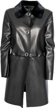 Pinko Single-Breasted Jas - Dames - Mantel - Zwart - L - Polyester - Jassen