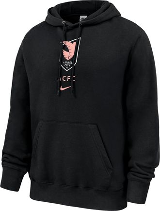 Nike Angel City FC Club Fleece Nike Mens NWSL Pullover Hoodie in Black | M31233ANFC26-BLK
