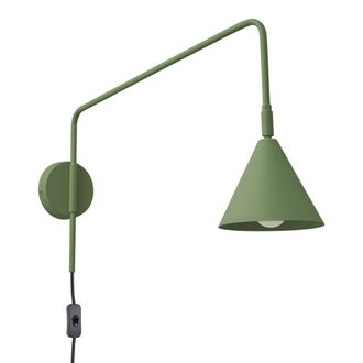 Sollux Lighting L&aacute;mpara de pared verde oliva acero